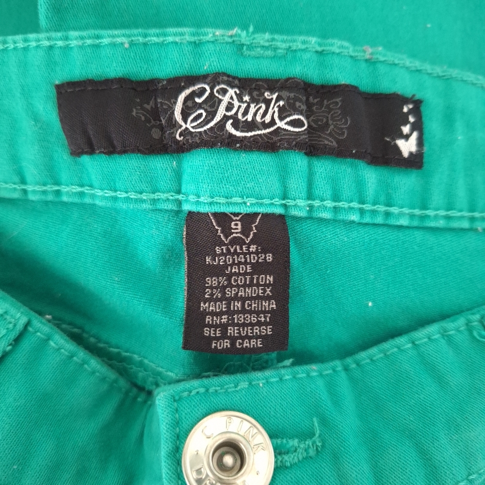 C Pink Green Low Rise Skinny Jeans - Picture 3 of 3